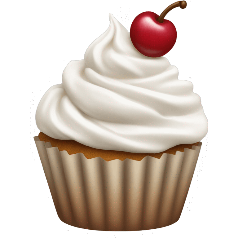 cherry cupcake white icing  emoji