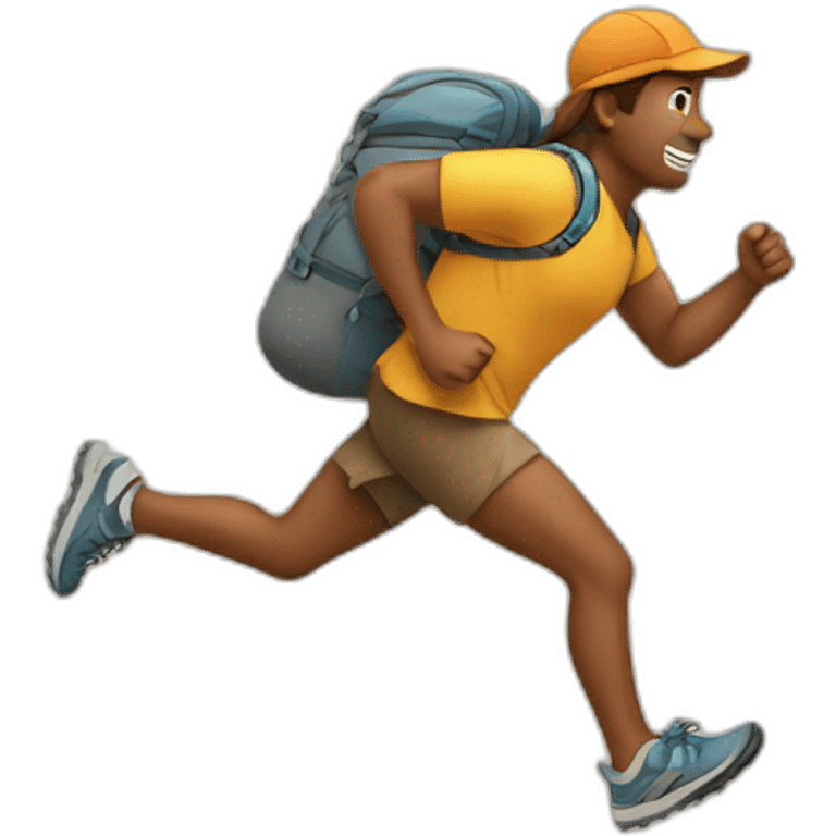 running a long trail emoji