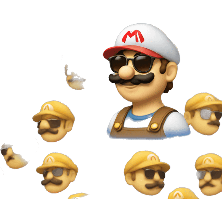 mario in sunglasses emoji