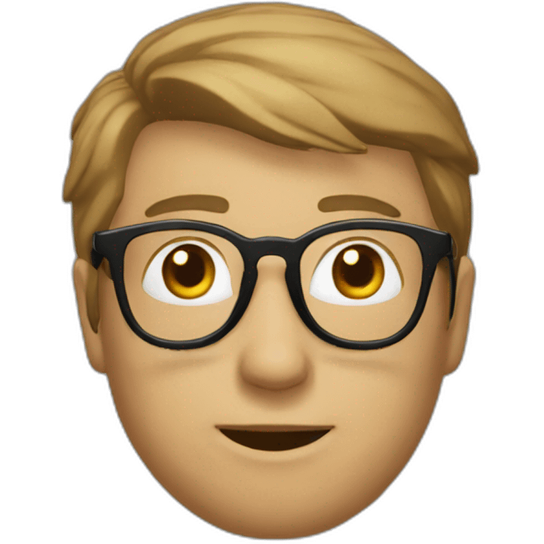 Un chient avec des lunettes de soemî emoji