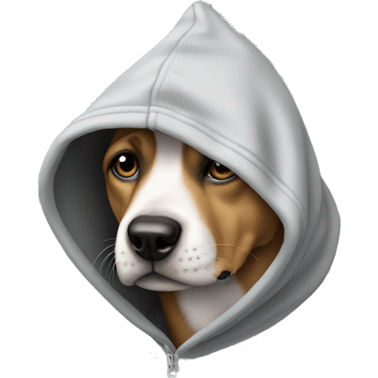 Dog wearing a hoody  emoji