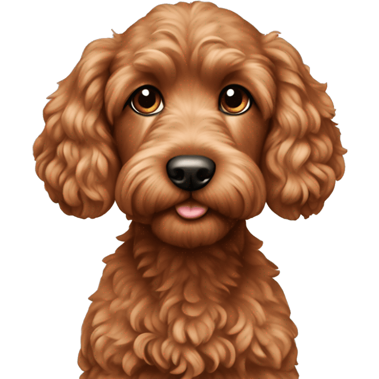 Red cockapoo, girl emoji