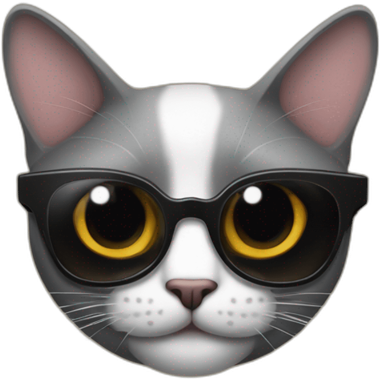 GATO NEGRO CON LENTES DE SOL emoji