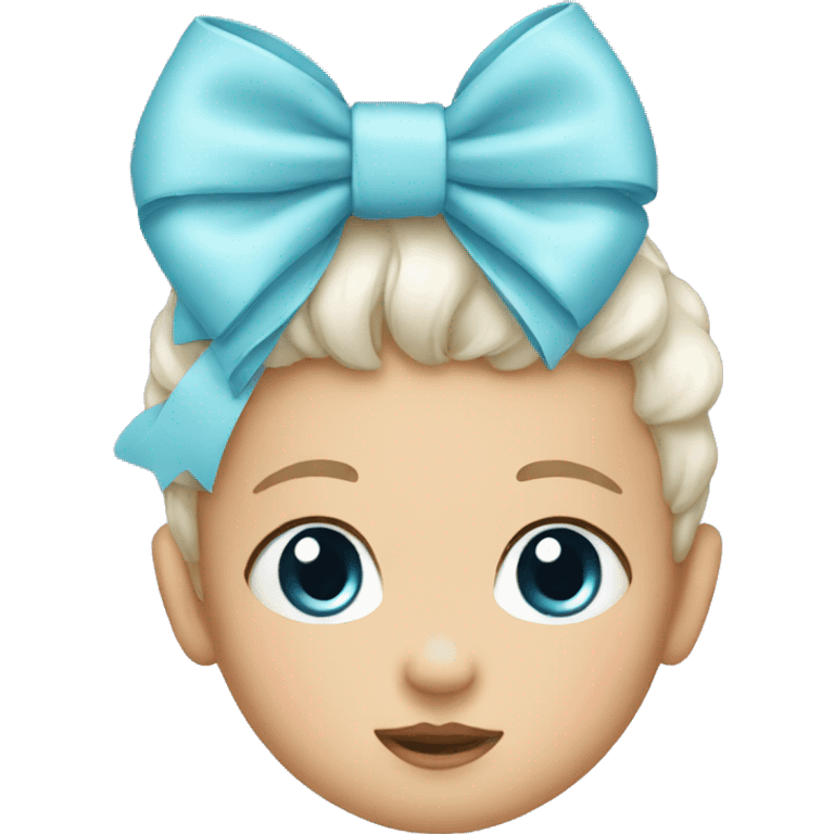 Baby blue bow emoji