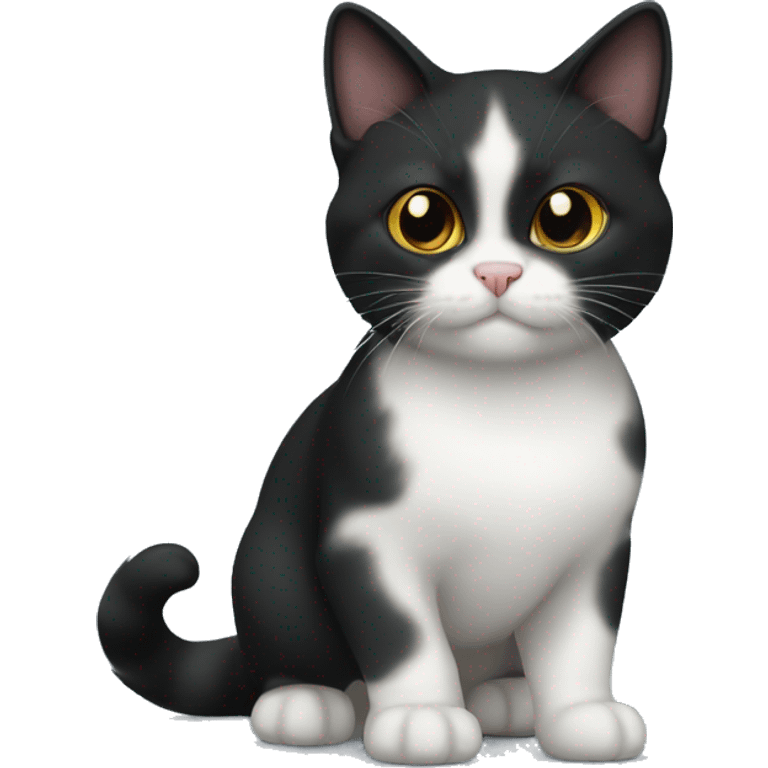 Black munchkin cat emoji