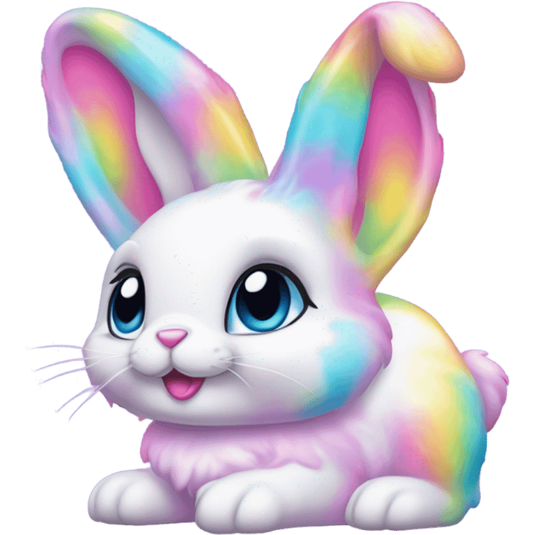 Lisa frank pastel bunny emoji