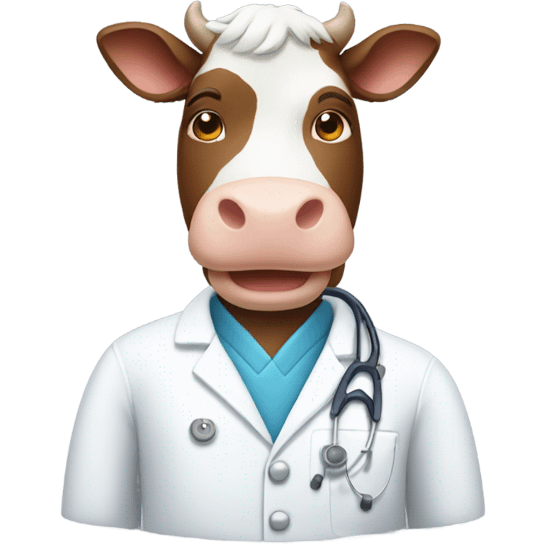 Cow male veterinarian  emoji