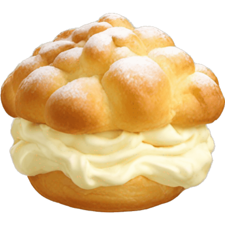 Luxurious cream puff emoji