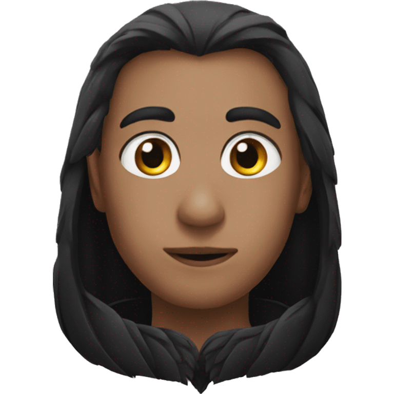 Black raven hearteyes emoji