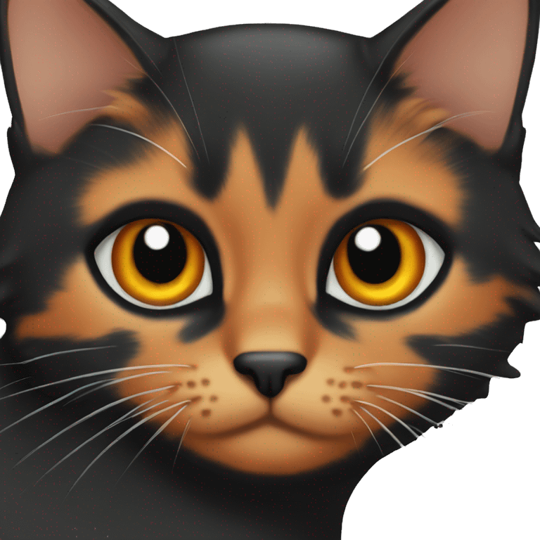 Black and orange cat emoji