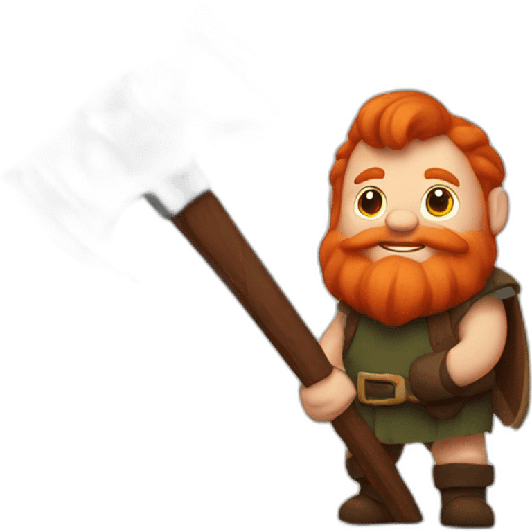 Fat redhead dwarf beer pickaxe emoji