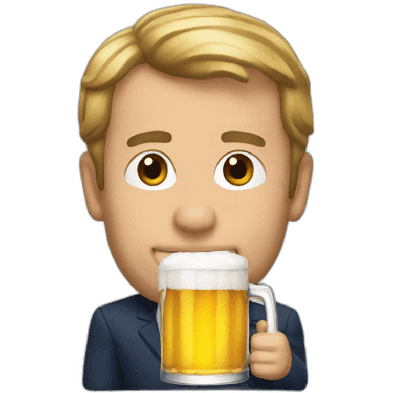 Macron beer emoji