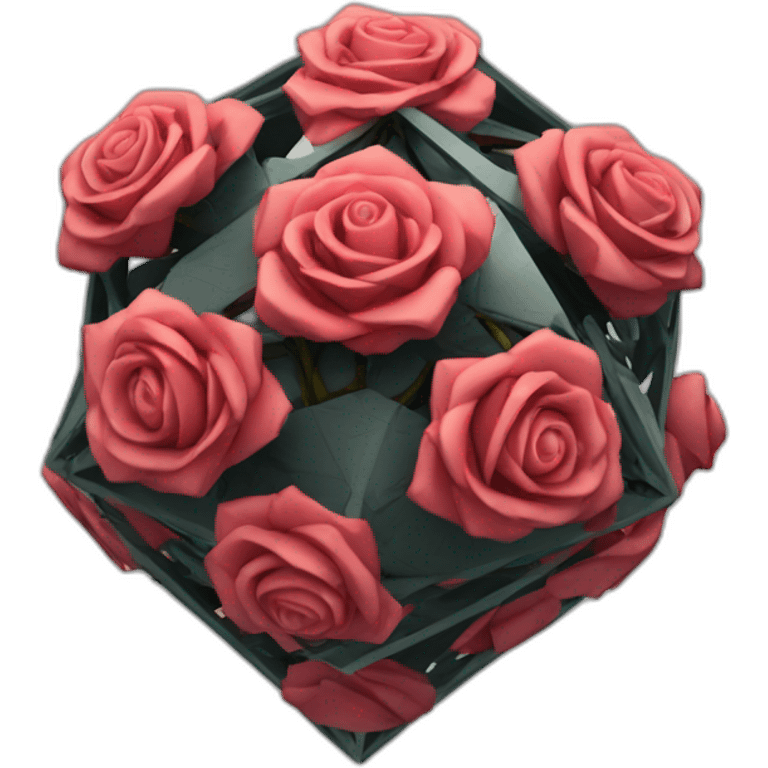 mechanical roses In the Digital octahedron emoji