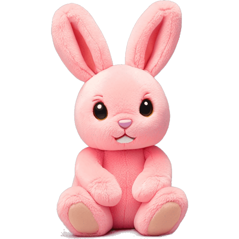 Pink bunny jellycat stuffed animal emoji