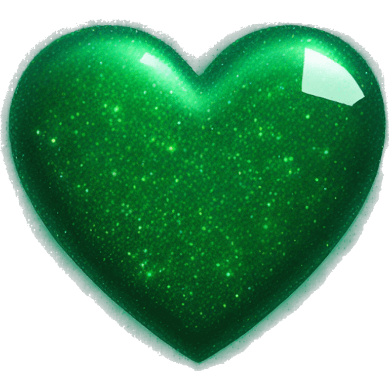 dark green sparkle heart emoji