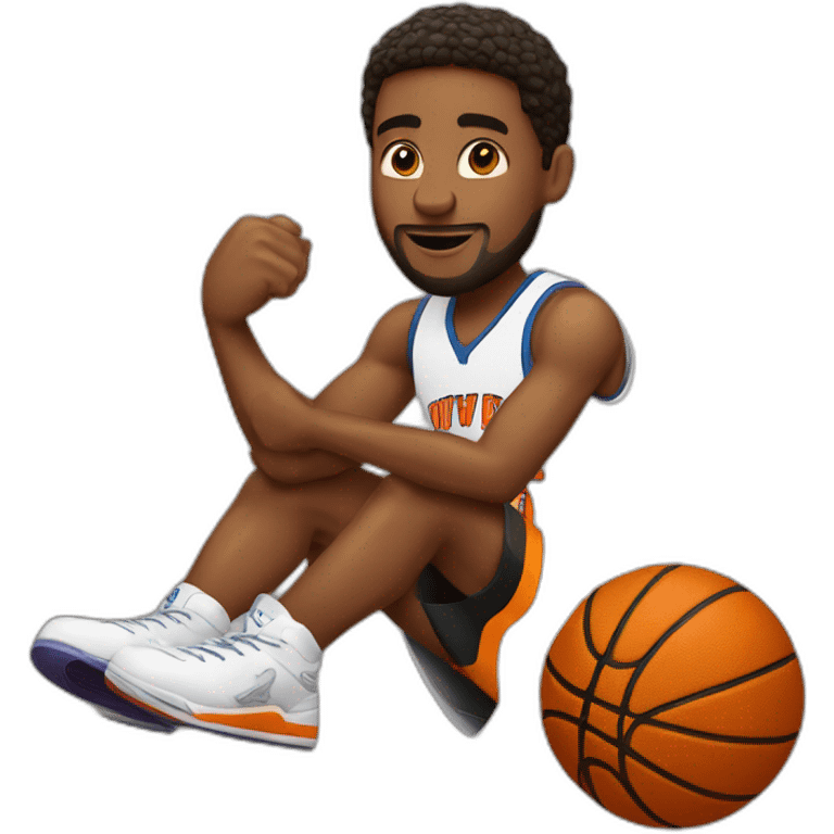 Jugador baloncesto haciendo un mate emoji