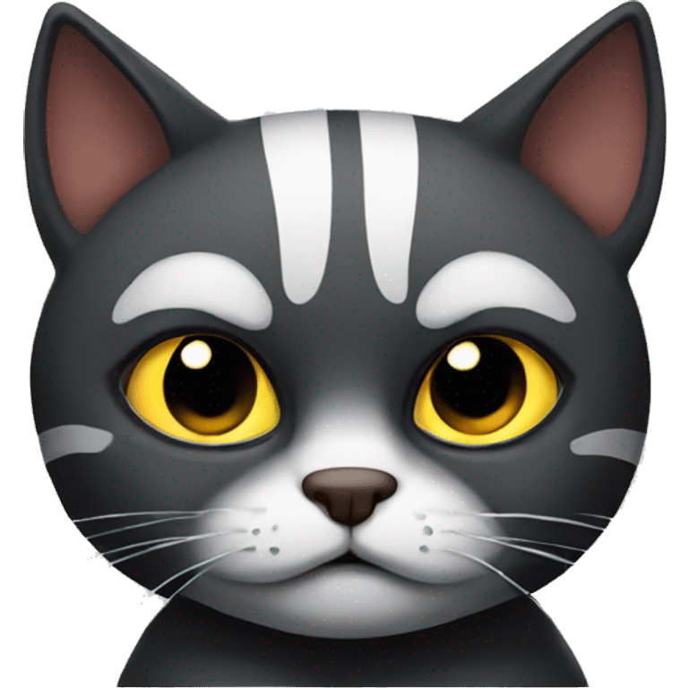 Black sad tomcat emoji