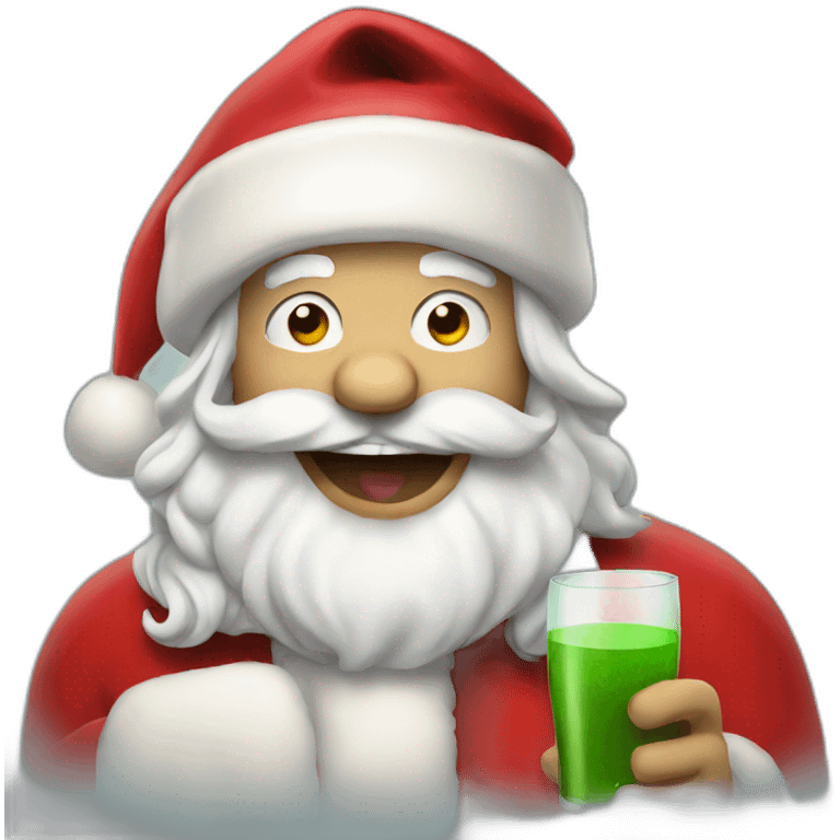 drunk santa emoji