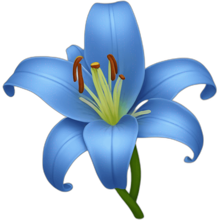 Blue Lily flower emoji