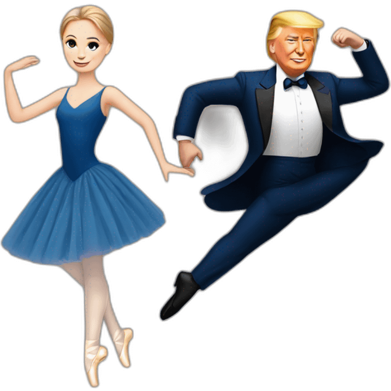 Trump and Putin and biden as ballet dancers emoji