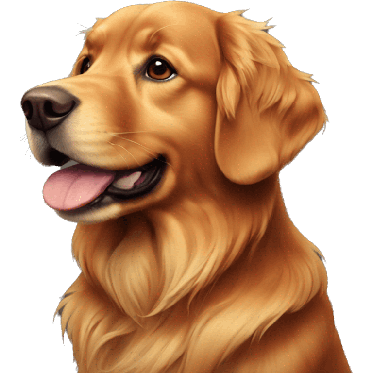 Dark red golden retriever emoji