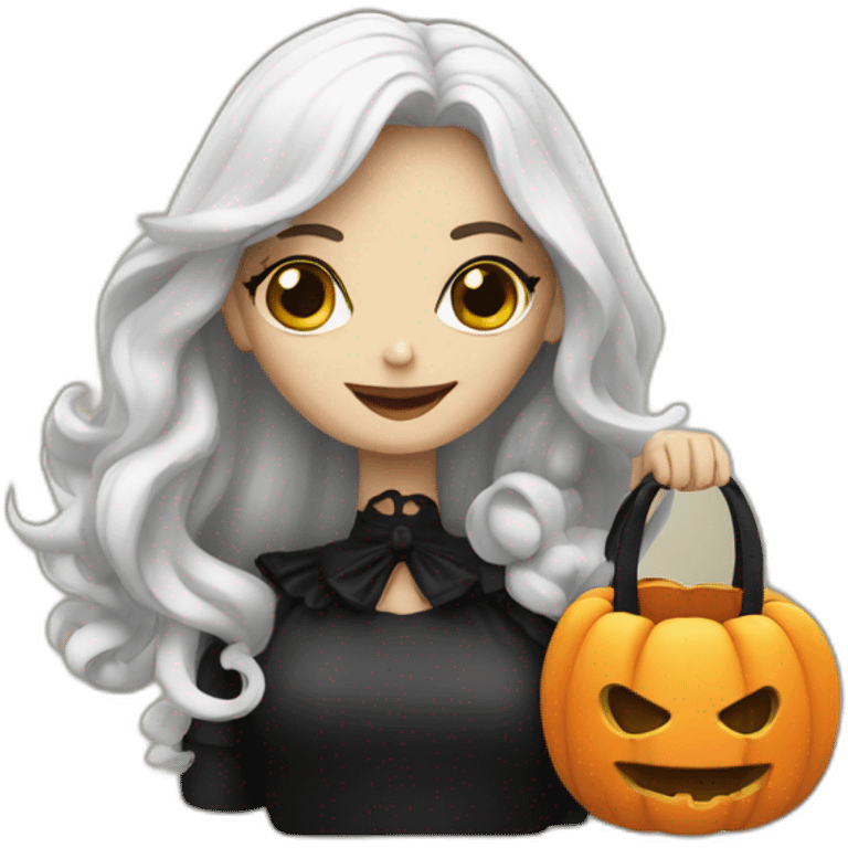 halloween lady bag emoji