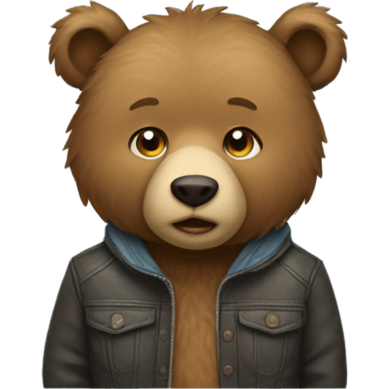 bear wearing a jacket emoji