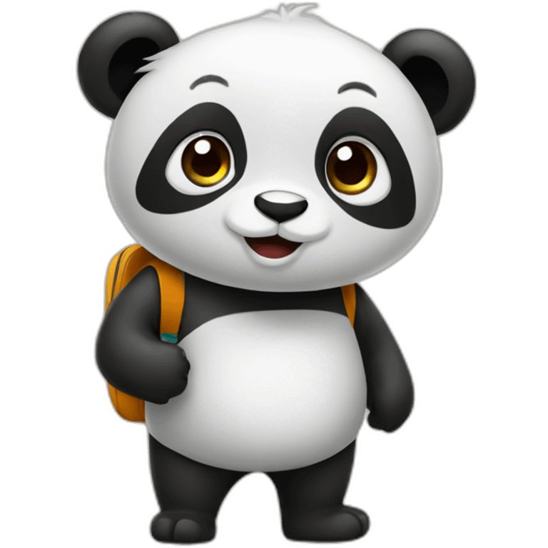 a panda in school emoji