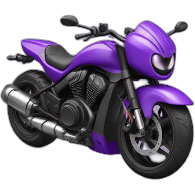 Alien violet sur une moto emoji