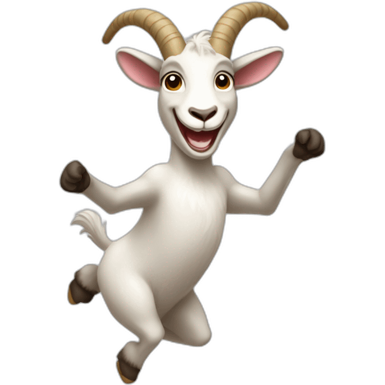 happy dancing goat emoji