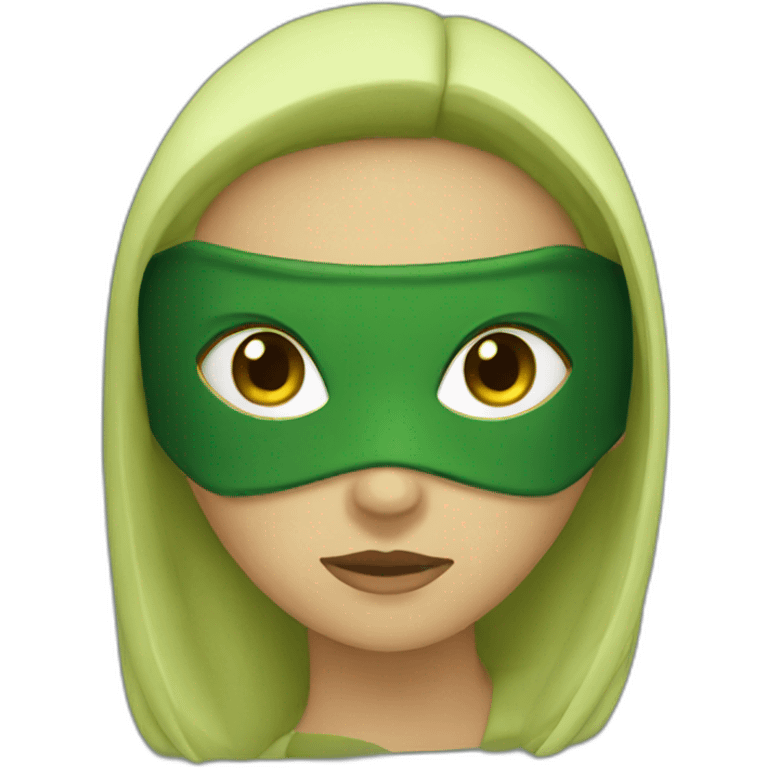 Green ninja girl  emoji