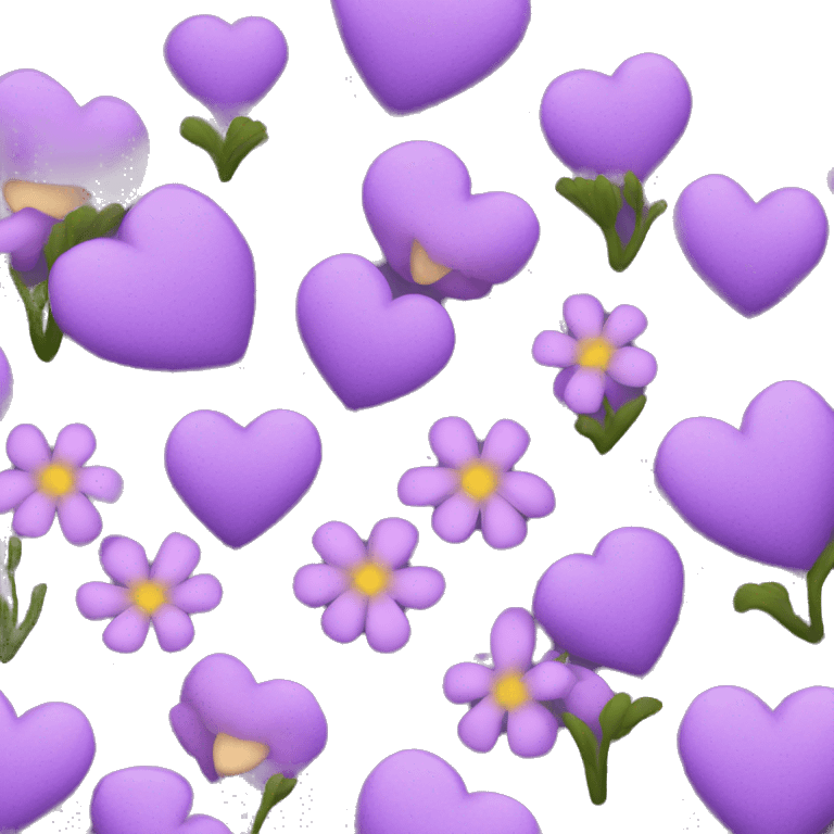 Purple flower heart emoji