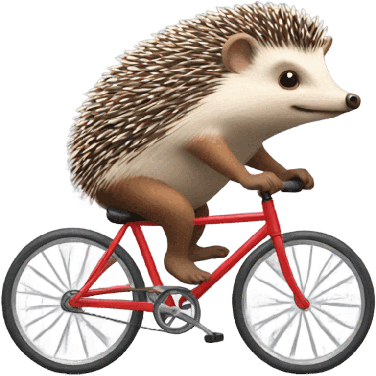 Hedgehog riding a bicycle emoji