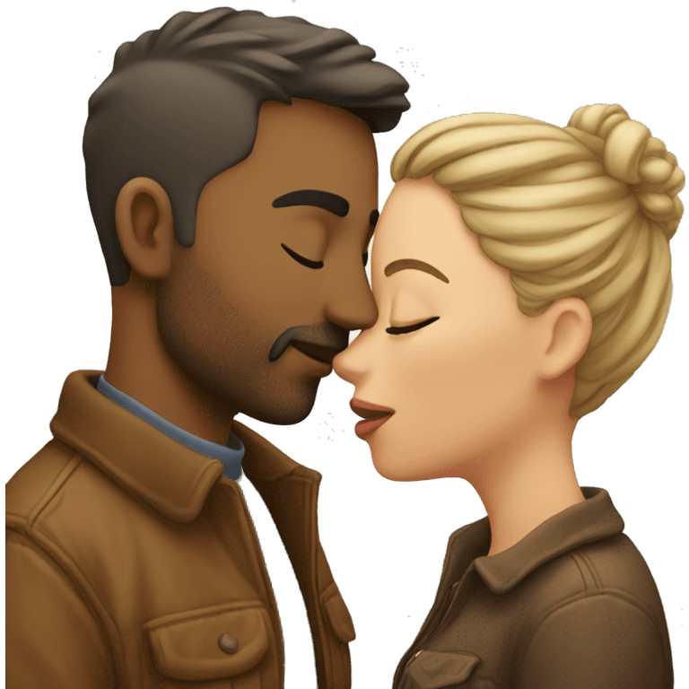 Couple kissing emoji