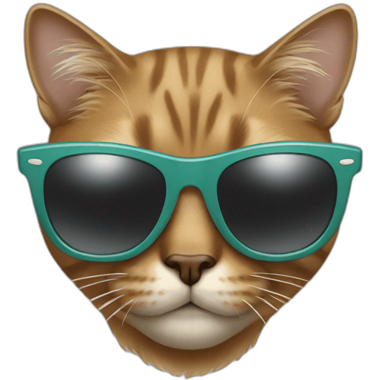 cat wearing ray ban sunglasses emoji