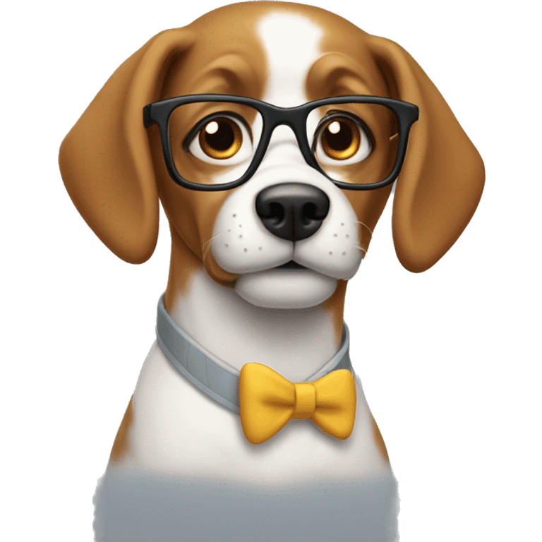 nerd dog emoji