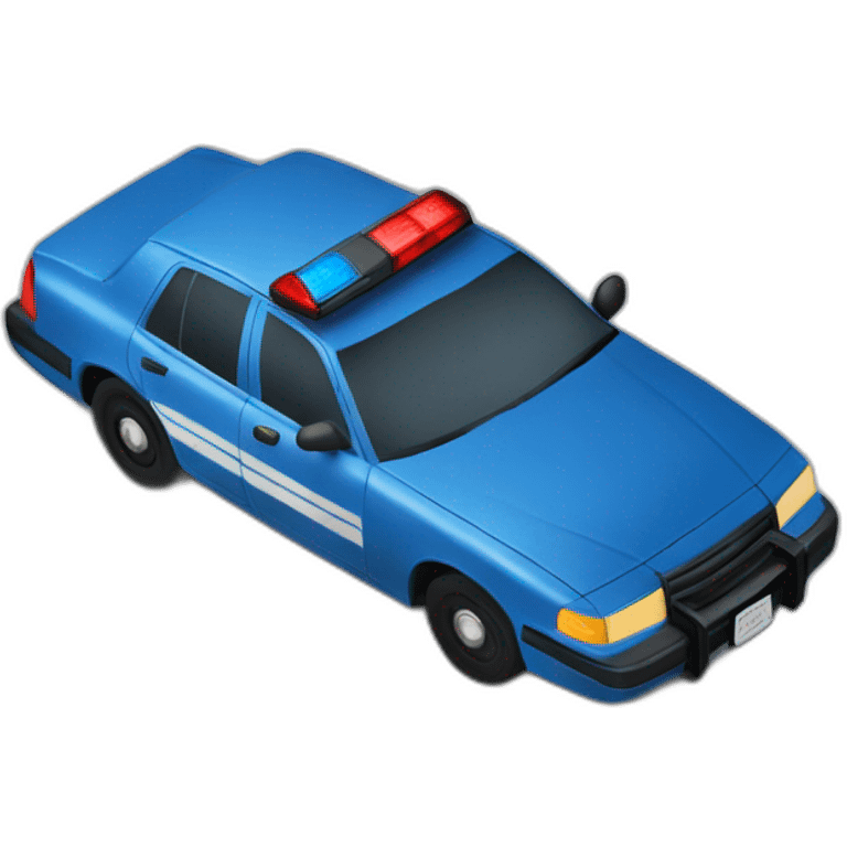 blue police car top view emoji