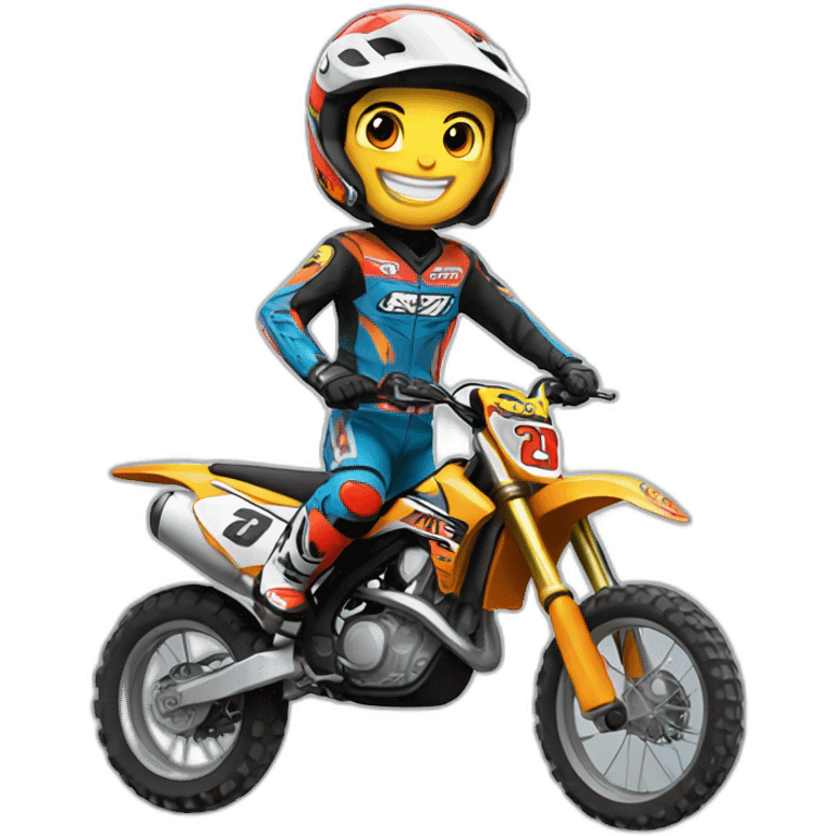 Motocross rider emoji