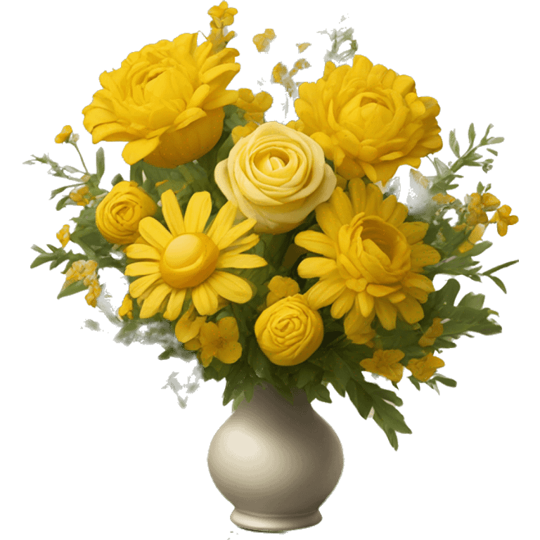 yellow flower bouquet still life emoji