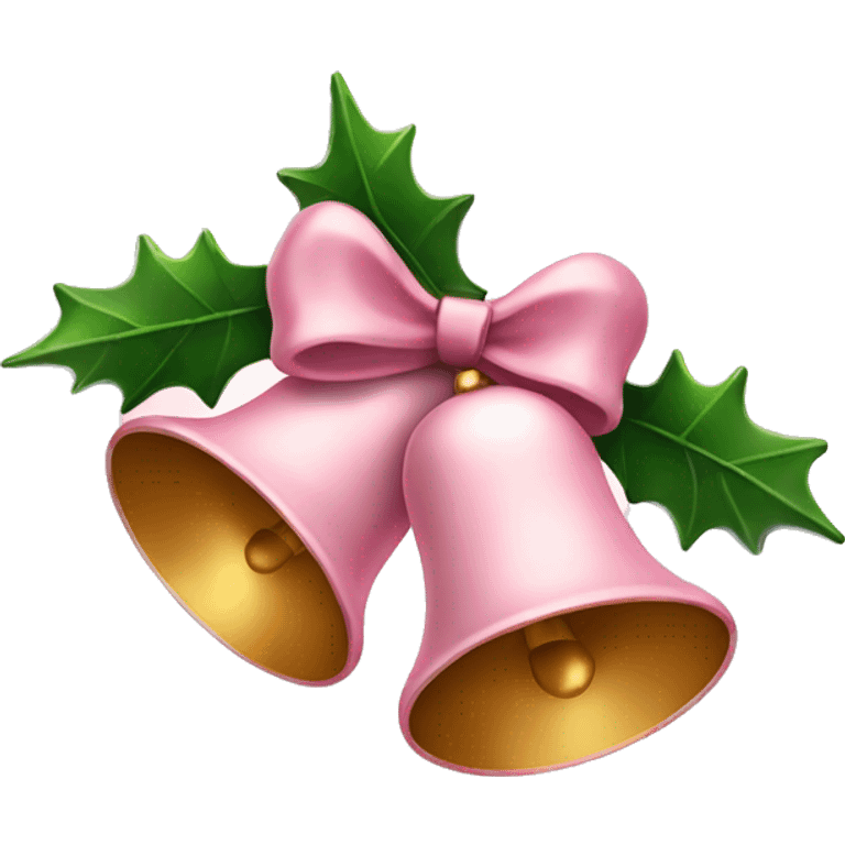 Light pink Christmas bells emoji