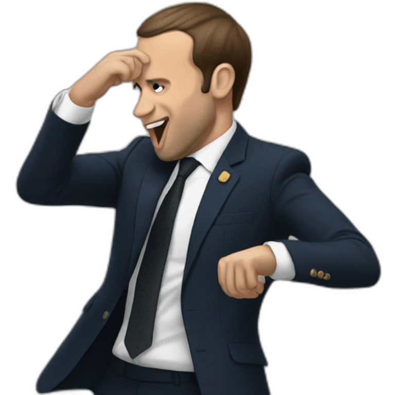 Macron dab emoji