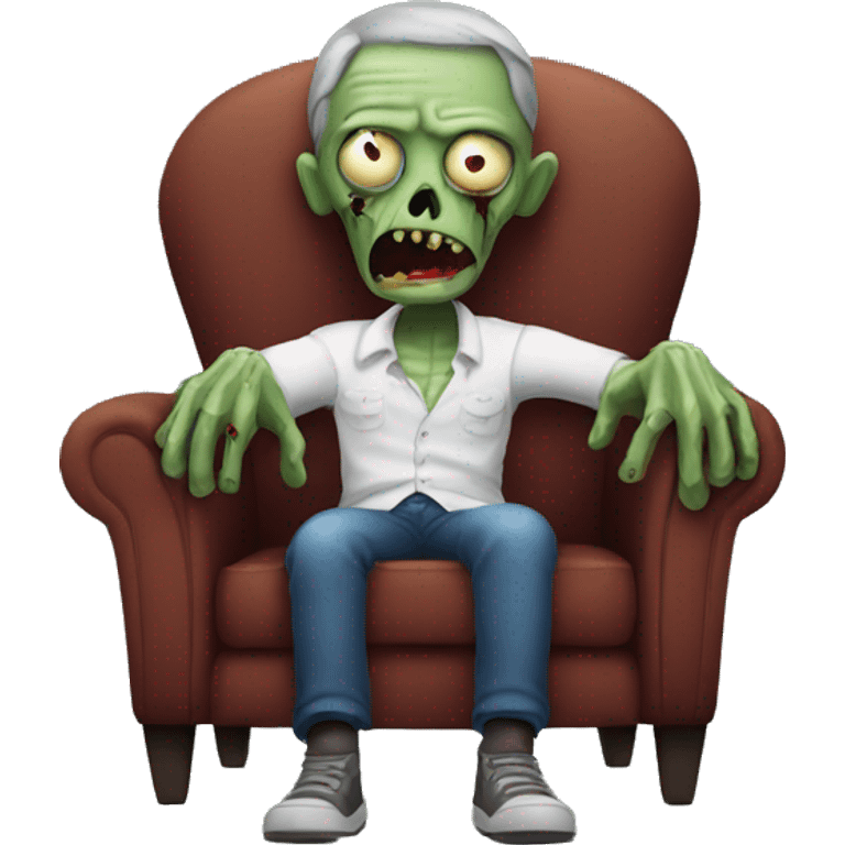 zombie in armchair emoji