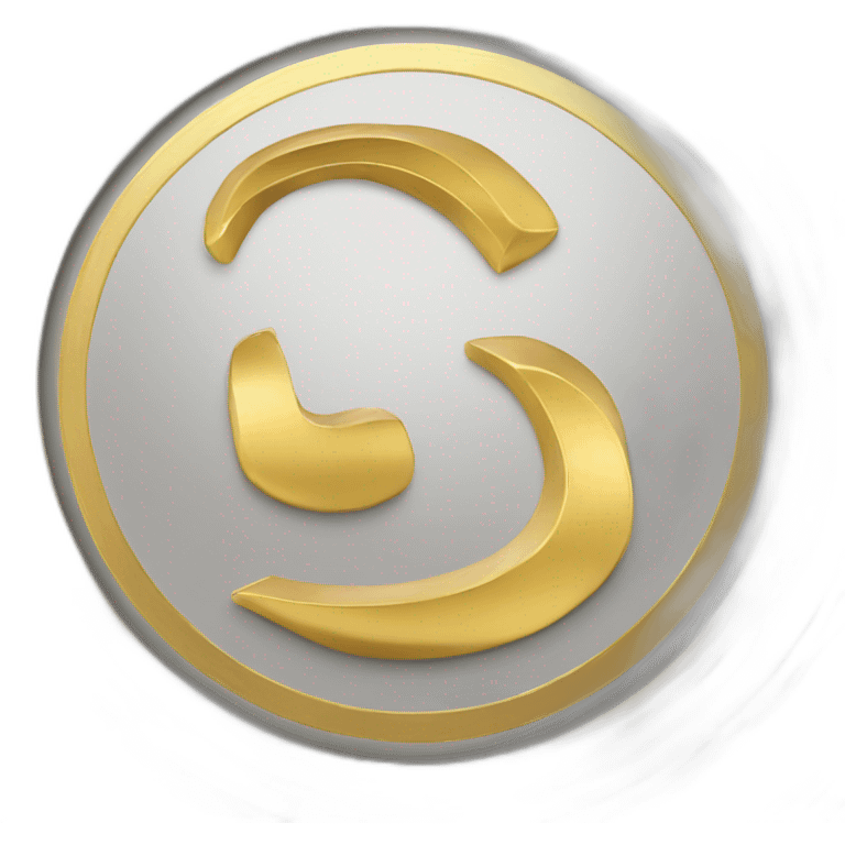 gold super curved coin with large "0" label in center emoji