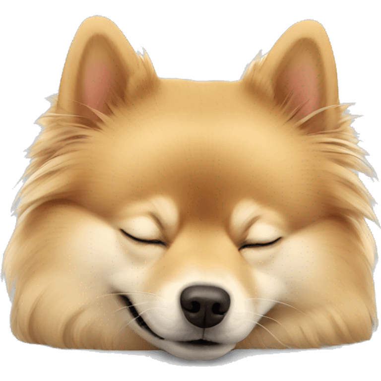 Sleeping german spitz emoji