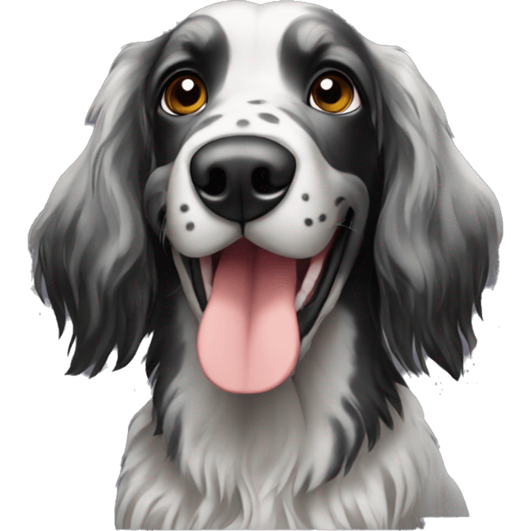 Black English setter emoji