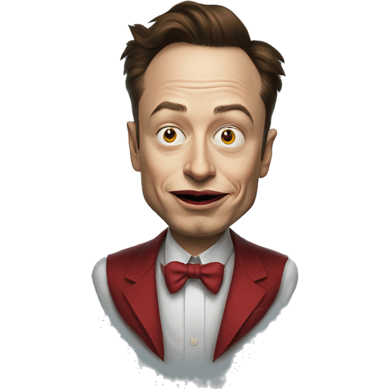 elon musk with angry dressed as clown emoji