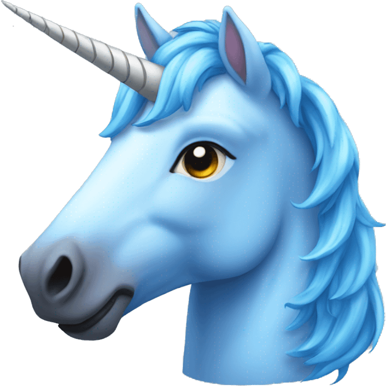 Blue unicorn emoji