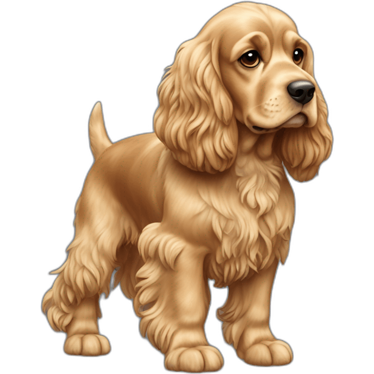 Dog-golden-english-cocker-spaniel-full-body-standing emoji