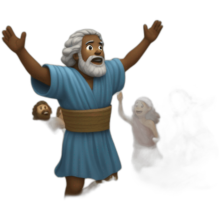 moses parting the sea in the bible emoji