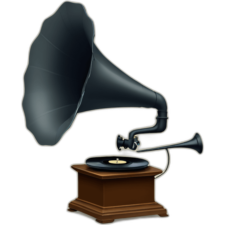 cartoon vintage gramophone emoji